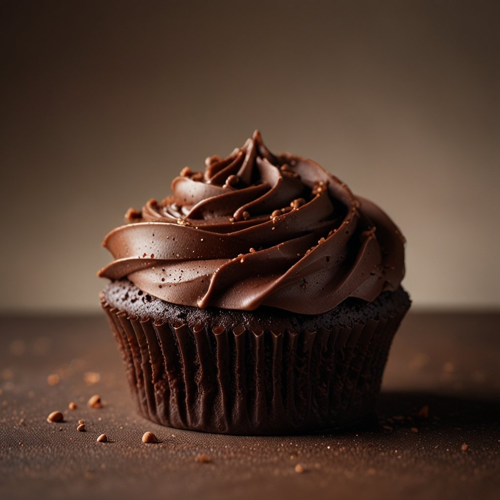 glaçage au chocolat cupcake