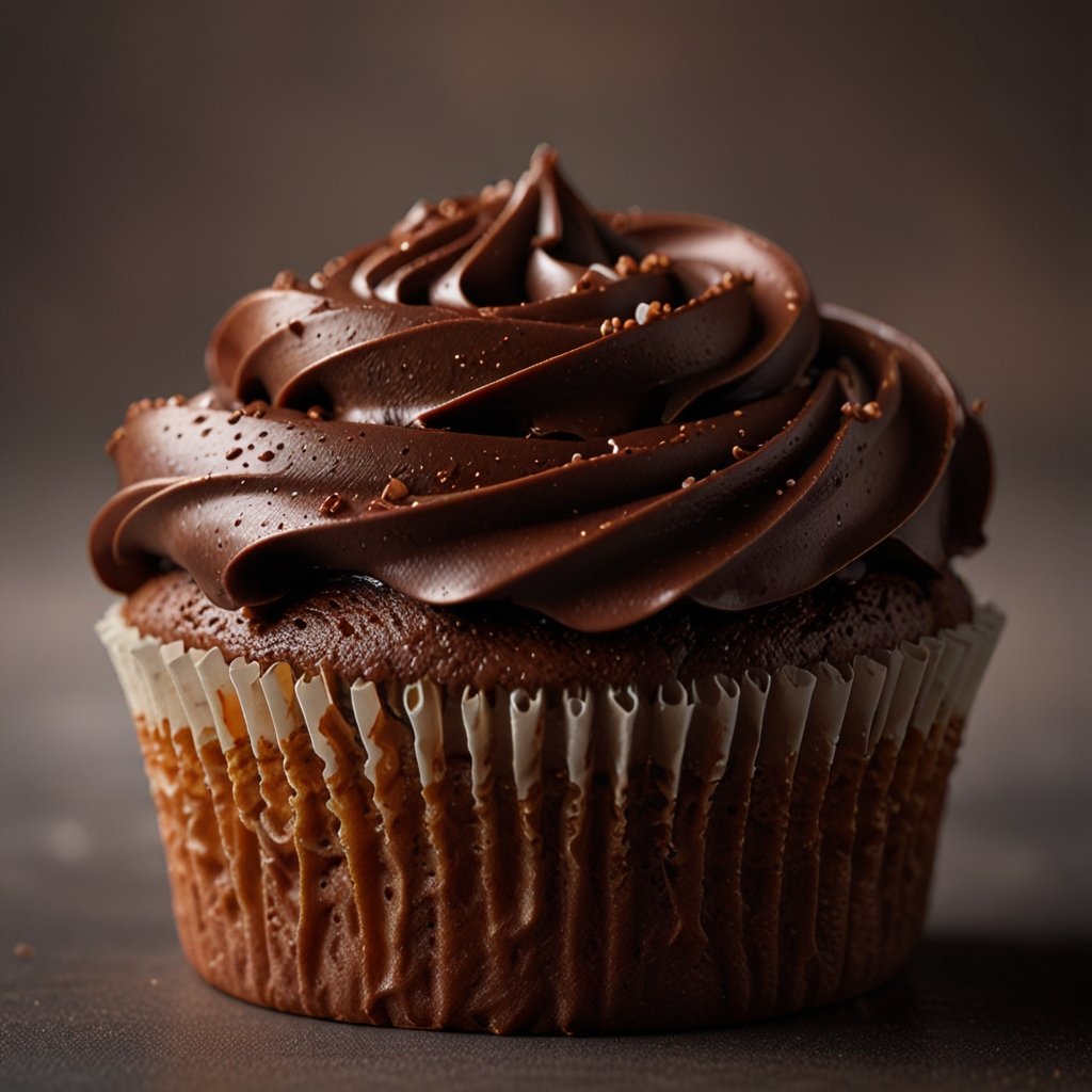 glaçage au chocolat cupcake