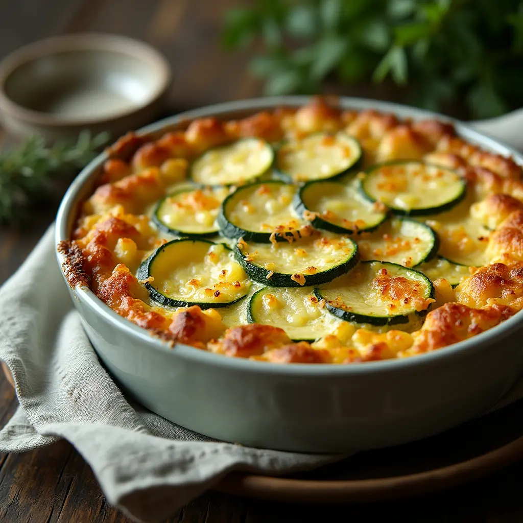 gratin de courgettes au cantal laurent mariotte